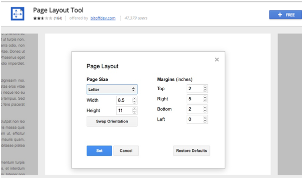 How to change the size of margins on Google Docs