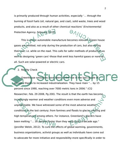 essay about go green