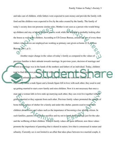 family values research paper pdf