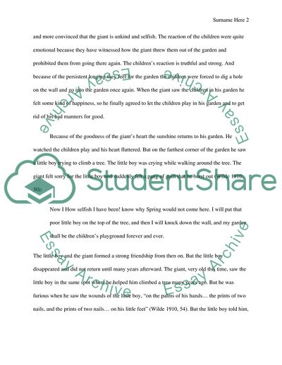 Summary of short story Book Report/Review Example | Topics and Well Written Essays - words