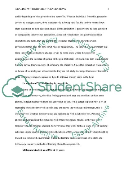 generation differences essay