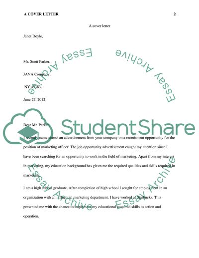 application letter essay in english