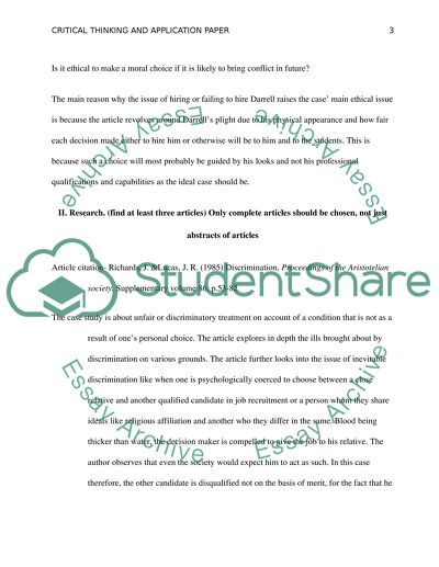 Critical thinking application paper creative