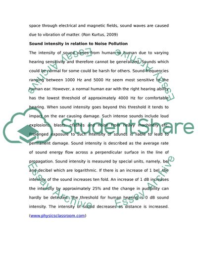 Essay on Noise Pollution for Students in Words