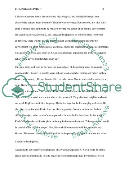 child observation essay examples