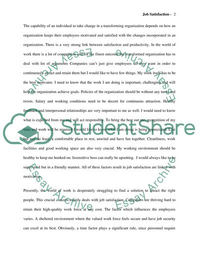 importance of work essay