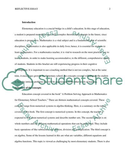 introduction of elementary education essay