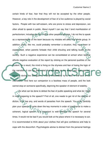 fear of speaking up essay