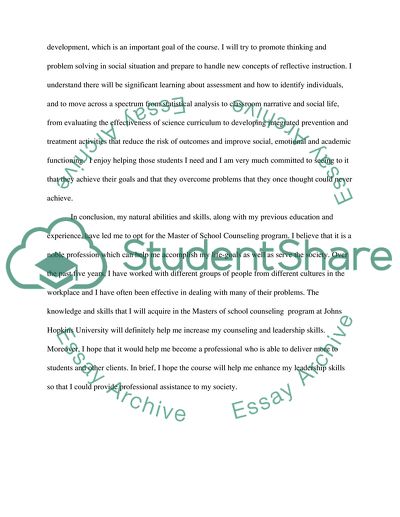 essay about counselor in school