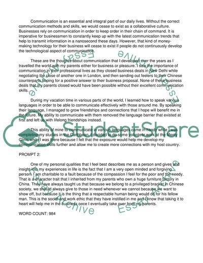 personal statement examples communication