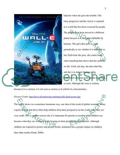 The Impact of Animated Movies on Children Research Paper