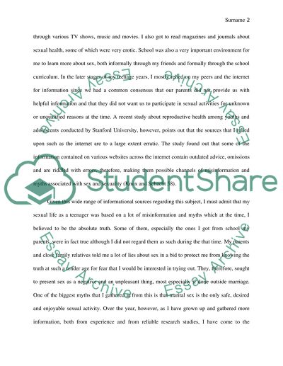 Importance In Sex Education Essay Example Topics And Well Written Essays 1250 Words