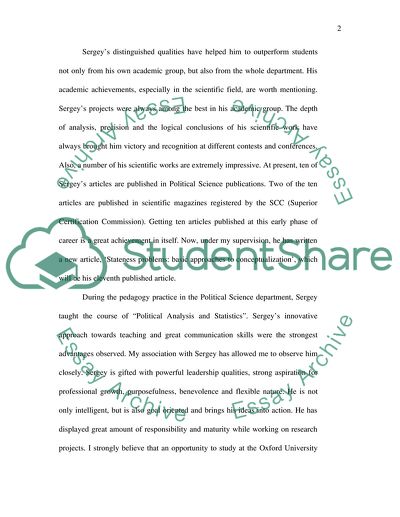 What Does A Recommendation Letter Look Like from studentshare.org