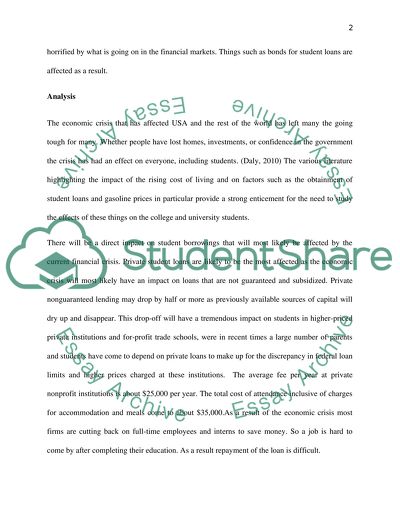 student debt essay title