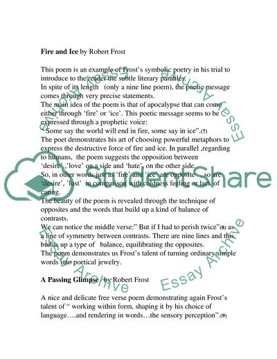 robert frost research paper thesis