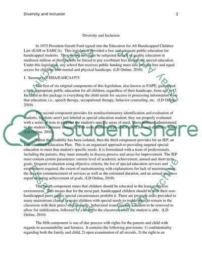 Essays on Diversity. Essay topics and examples of research paper about Diversity