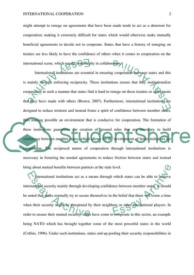 essay about cooperation 150 words