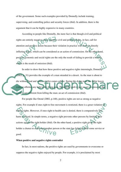 Реферат: Negative And Positive Rights Essay Research Paper