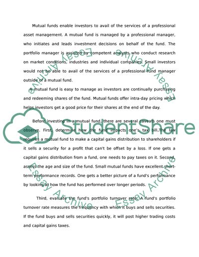 investment essay for students