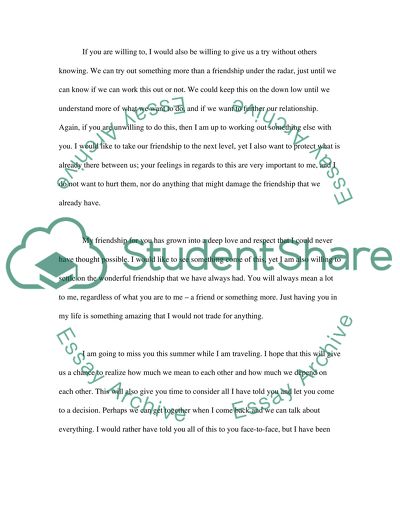Sample Of Love Letter from studentshare.org
