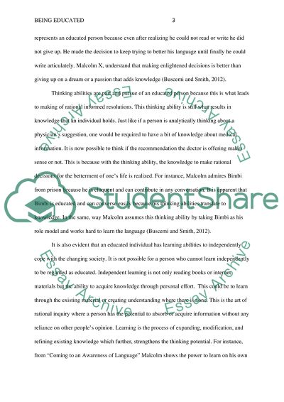 essay about educated man