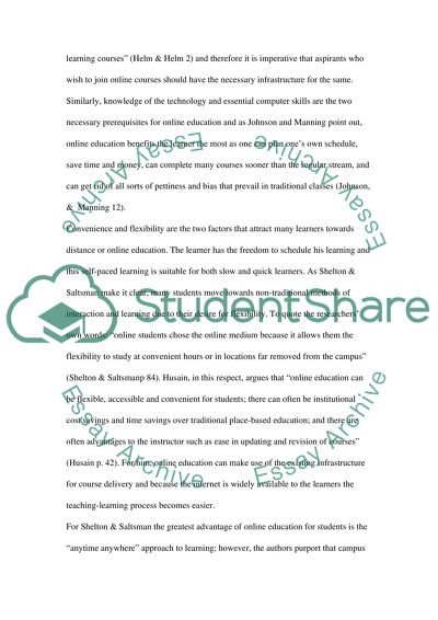 formal essay about distance learning