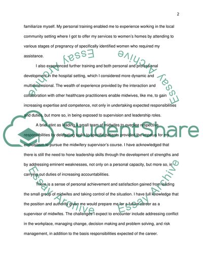 student midwifery personal statement