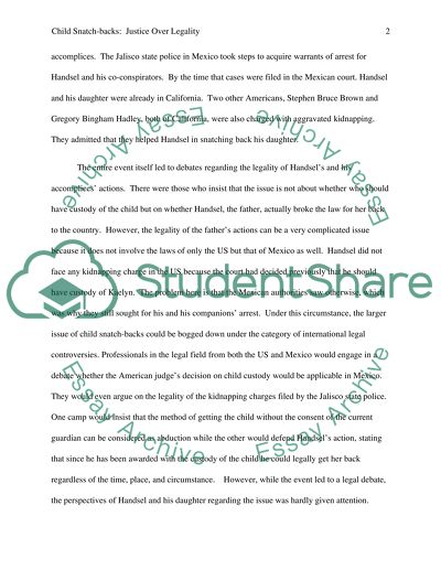 child kidnapping essay