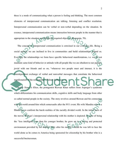 interpersonal communication essay examples