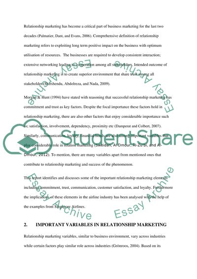 relationship marketing research paper