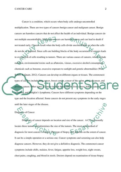 parent with cancer college essay