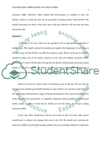 Case study essay counselling services