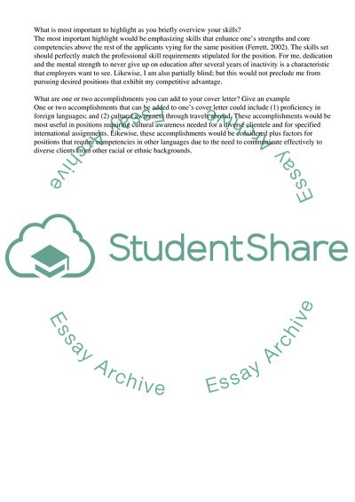 Components Of A Cover Letter from studentshare.org