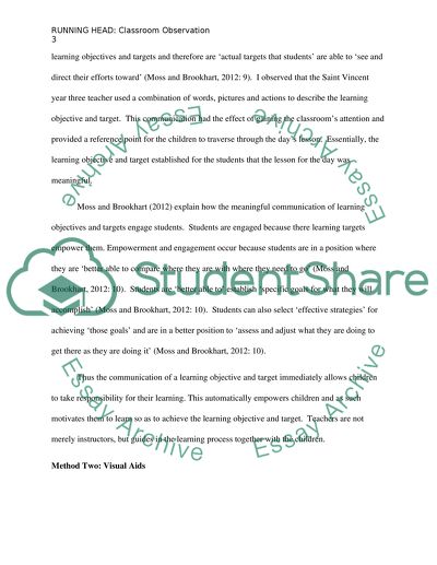 essay about student observation