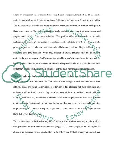 extracurricular activities scholarship essay examples
