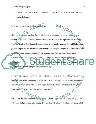 Реферат: Audience Analysis Surveys Essay Research Paper Stacey