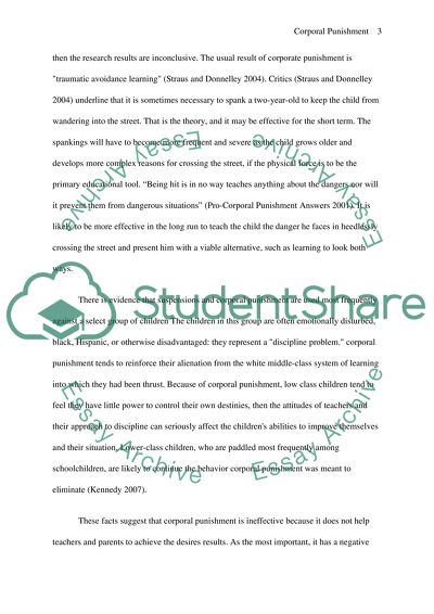 corporal punishment essay introduction