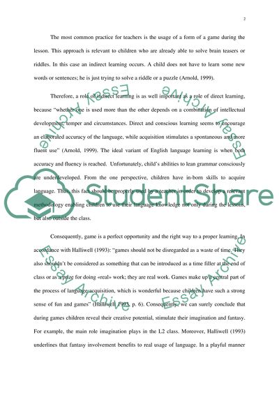 teaching english to young learners essay
