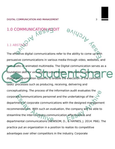 digital communication essay