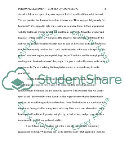 school counseling personal statement examples
