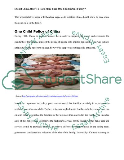 one child policy essay